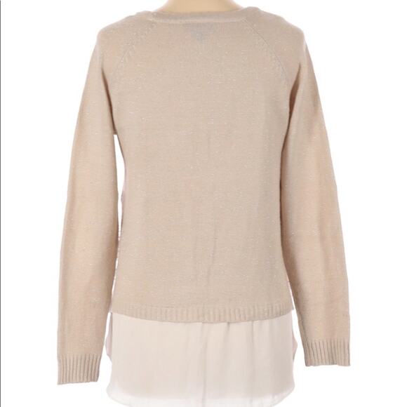 Ab
Studio sweater beige metallic shirt tail sz L - Picture 2 of 5